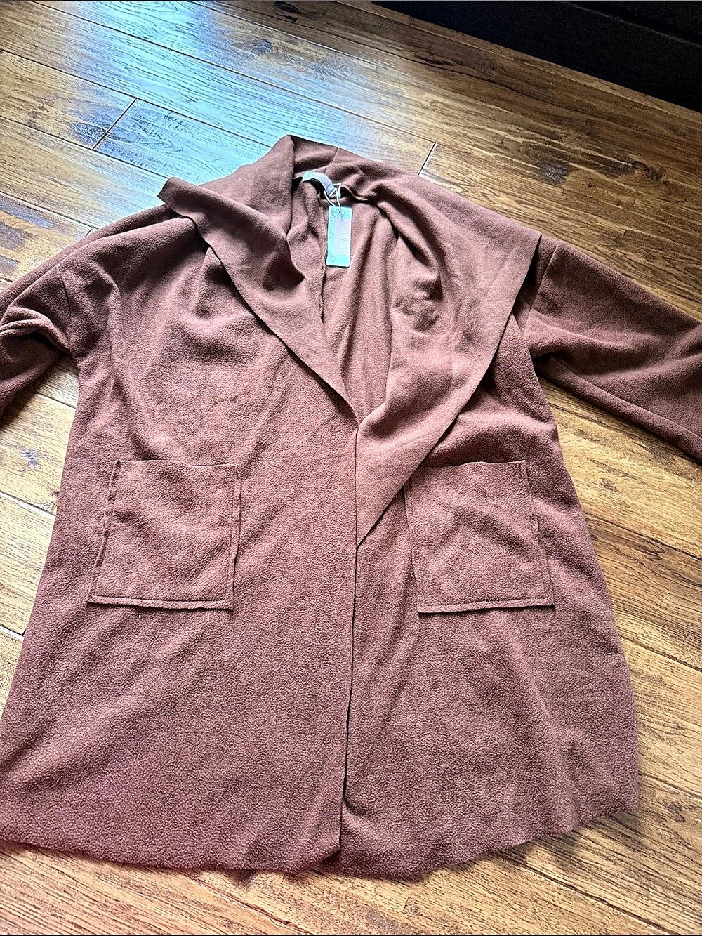 C+D+M Brown Open Front Jacket Size XL NWT